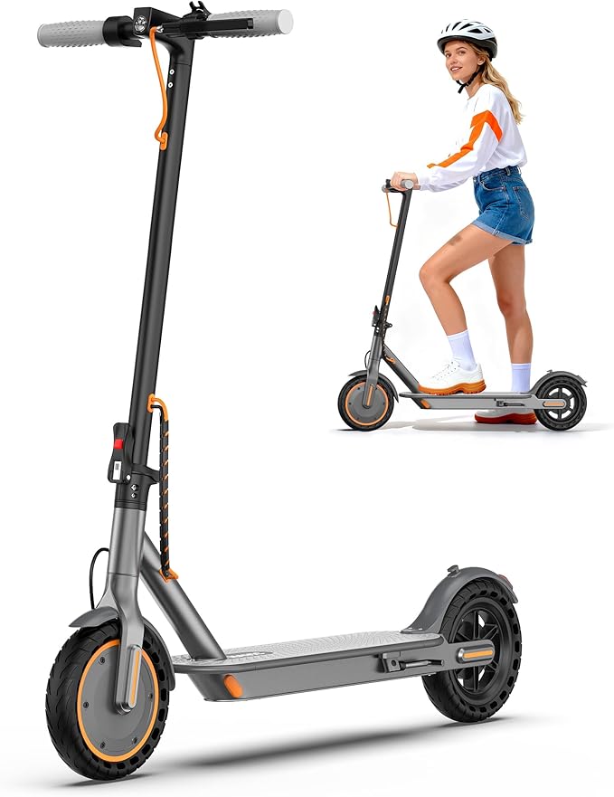 NAVIC Electric Scooter with Dual Suspension/Braking, 350W/500W Motor, 19/22 Mph,Max 22/25/27/49Miles Range, Foldable E Scooter for Adults with App