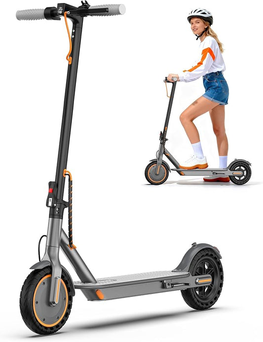 NAVIC Electric Scooter with Dual Suspension/Braking, 350W/500W Motor, 19/22 Mph,Max 22/25/27/49Miles Range, Foldable E Scooter for Adults with App