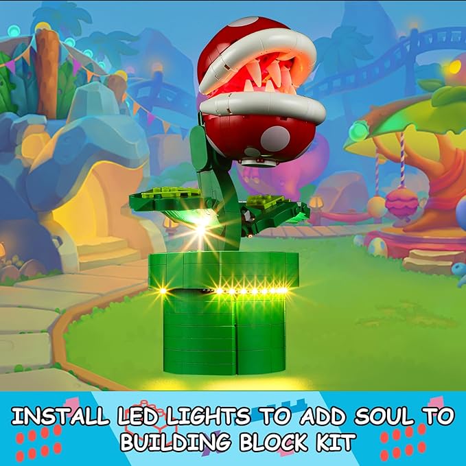LED Light Kit for Lego 71426 Piranha Plant Set, Compatible with Lego 71426 Building Blocks Model(Not Include Blocks Set)
