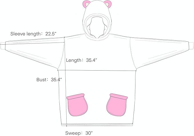 NEWCOSPLAY Wearable Blanket Hoodie Sherpa Hoodie Blanket for Women Men Warm Oversized Sweatshirt with Pockets