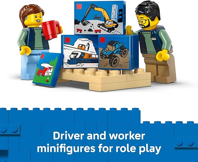 LEGO City: The Van Building Toy for Kids - Pretend Play Set for Boys & Girls, Ages 6+ - Delivery Van Toy W/2 Minifigures & 4 Mini Box Elements - Gift Idea for Birthdays - 60500