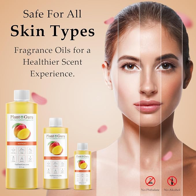 Mango Fragrance Oil 8 fl. oz. Scented Oil for DIY Soap Making, Candles, Bath Bombs, Body Butters. Used in Aromatherapy Diffusers, Burners and Warmers. Great Addition to Lotions and Creams.