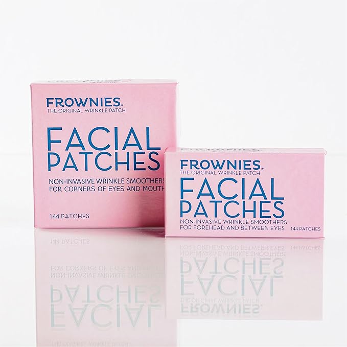 Frownies Facial Wrinkle Patches Bundle – Forehead & Between the Eyes (144) Corners of Eyes & Mouth (144) Anti Wrinkle Patches – Helps Smooth Frown Lines and Smile Lines