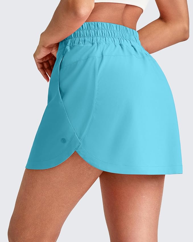 G4Free A Line Golf Skirts for Women 15'' Elastic High Waisted Tennis Skort | with 4 Pockets, Built-in Shorts, Dolphin Hems, Lightweight, Quick-dry, Breathable, Vibrant Colors, Athletic & Casual