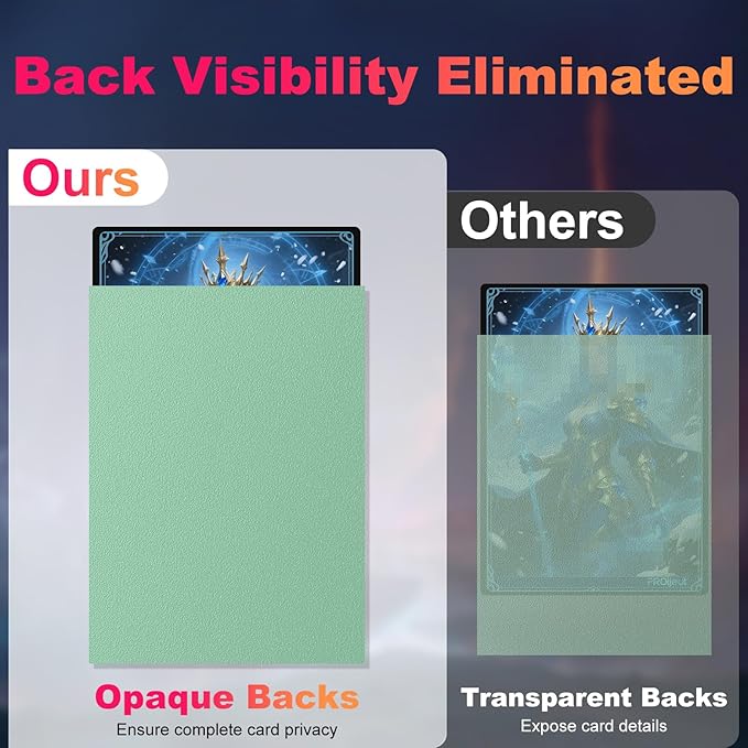 1200 Pack Card Sleeves, Matte Dual Trading Card Sleeves with Opaque Back & Smooth Shuffle, Tear Resistant Card Protectors for MTG, TCG and Game Cards (12 Colors)