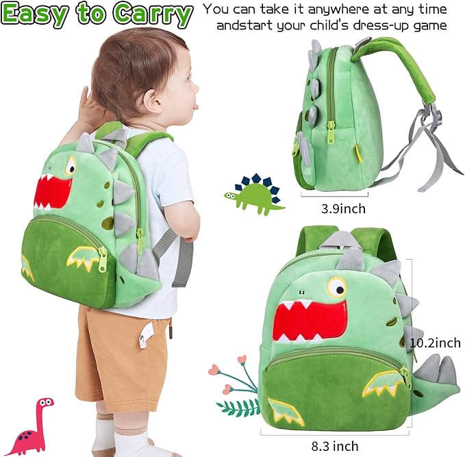 12 Pcs Reborn Baby Dolls Clothes with Backpack for 17-22 Inch Reborn Newborn Doll Clothes Dinosaur Outfits Accessories Baby Boy Doll Clothes Diaper +Bottle+Pacifier