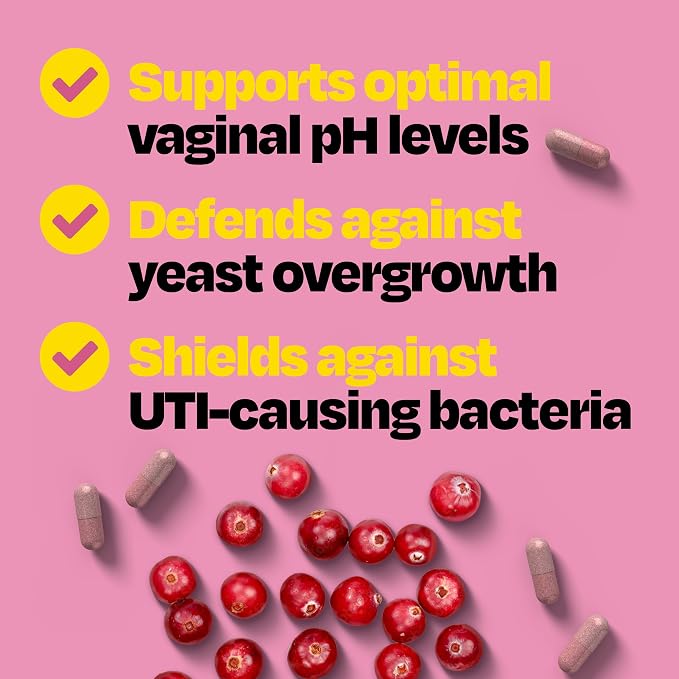Cystex 3-in-1 Urinary Tract Probiotic for Women - Prebiotic, Probiotic & Cranberry Supplement for UTI & Yeast Infection Support - Vaginal pH Balance & Flora Support - Urinary Health - 30 Capsules