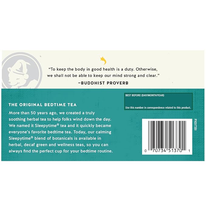 Celestial Seasonings Wellness Tea, Sleepytime Throat Tamer, Caffeine Free Sleep Tea, 20 Tea Bags