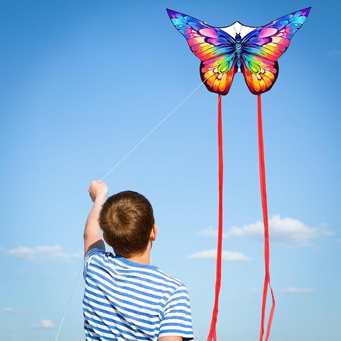 New Butterfly Kites for Kids & Adults,Easy to Fly Kite,Best Kite for Beginners,Kites for Kids Age 4-8,Large Beach Kite