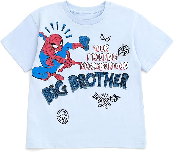 Marvel Spidey and His Amazing Friends Birthday T-Shirt Toddler to Big Kid Sizes (2T - 10-12)