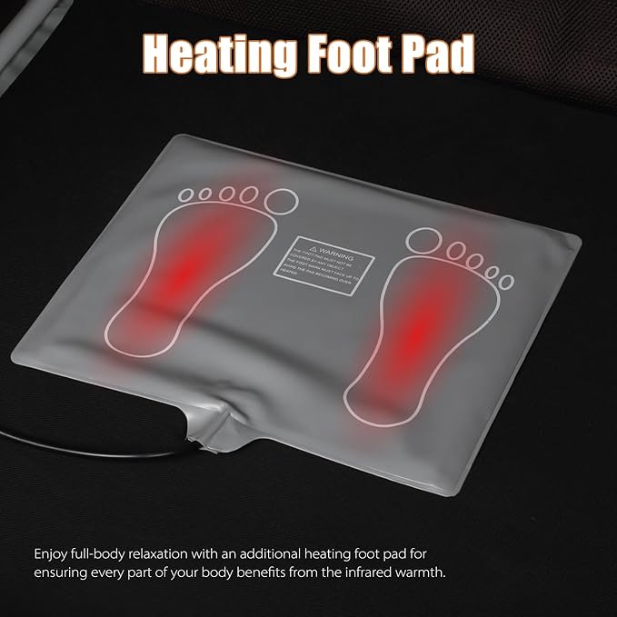 Gollense Portable Infrared Sauna for Home Spa | Full Size 1 Person Sauna | Full Body Personal Far Infrared Sauna Tent 5.5ft Tall | with Heating Foot Pad, Portable Chair, Dark Grey