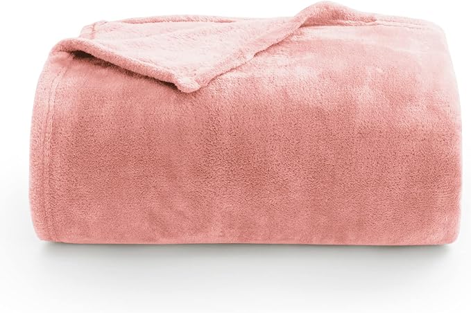 BEDELITE Fleece Blanket Soft Plush Throw for Couch Pink 50"x60" | Ultra Soft Fleece, Plush Microfiber, Lightweight Warmth, All Season Comfort, Fade Resistant, Machine Washable, Couch Sofa Bed