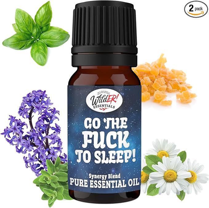 Wild Essentials Go The F to Sleep Essential Oil Blend, Soothing Bedtime Aromatherapy Oil for Diffusers, 100% Pure, Crafted in USA