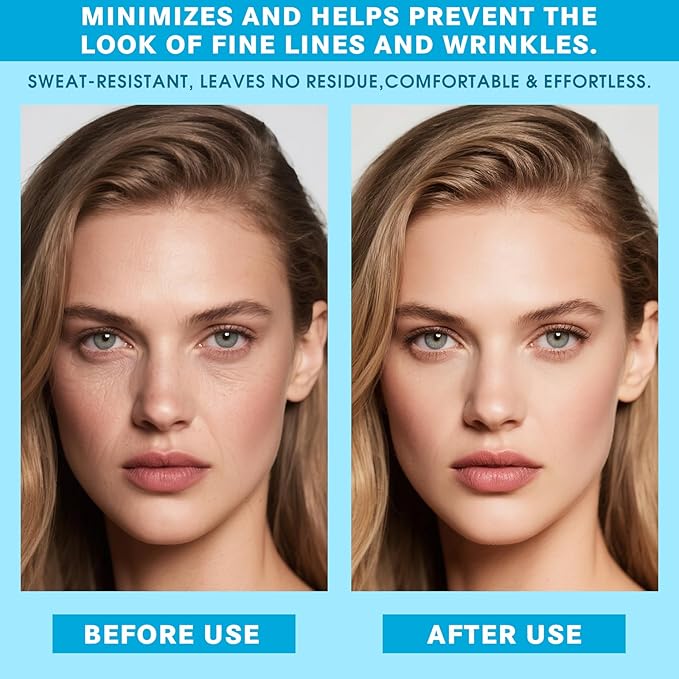Friendship Facial Wrinkle Patches Reusable Anti Wrinkle Smoothing Strips Patches for Reducing Lip Forehead Eyes Face Smile Lines Wrinkle Pads for Sleeping, All in One Treatment 20 * 16 Pcs