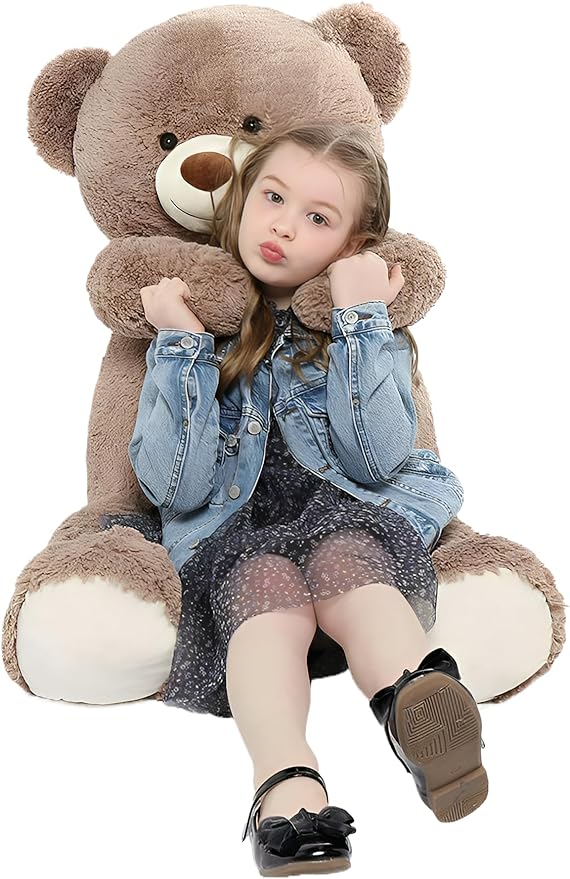 Tezituor Big Teddy Bear,40'' Giant Stuffed Animal Plush Toys,Life Size Teddy Bear Plushie Gifts for Adult & Children Kids Boys Girls or Kids,Soft Bear for Valentines Day Chrismas Birthday Baby Shower