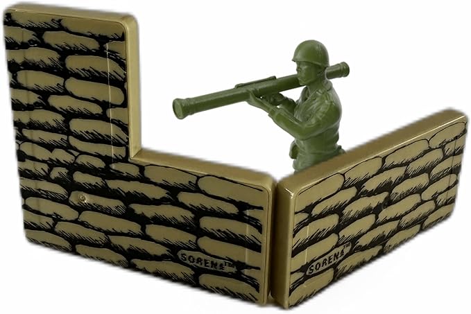 Military Battlefield Base Magnetic Tiles Building Blocks - Army War Themed Playset for Imaginative Military Building and Learning - STEM Education Toy WW1 WW2 - Great Birthday Gift for Boys