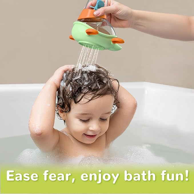 iPlay, iLearn Baby Bath Toy Set, Toddler Bathtub Toy Rechargeable Turtle Sprinkler W/ 5 Rings, Dinosaur Spiral Water Bathtime Shower Summer Birthday Gifts 18 Month 2 3 4 Year Old Kids Boy Girl Infant