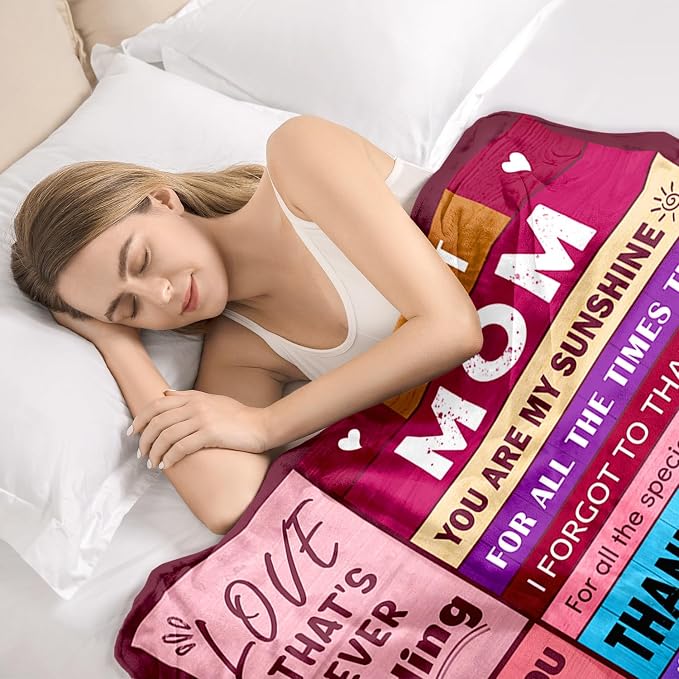 Birthday Gifts for Mom from Daughter or Son, To My Mom Blanket, 60" x 80" | Best Mom Ever Gift, I Love You Mom Gifts On Christmas, Mothers Day, Valentines Day, Anniversary