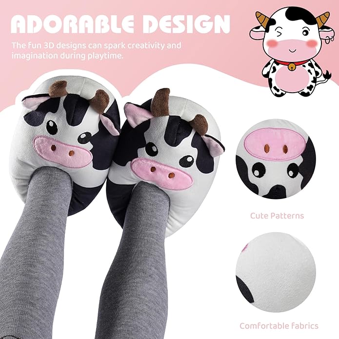 IceUnicorn Toddler Slippers Kids Cute Funny Animal House Shoes Girls Boys Christmas Fluffy Bedroom Indoor Slipper, Cat, Bunny, Unicorn, Axolotl, Fox