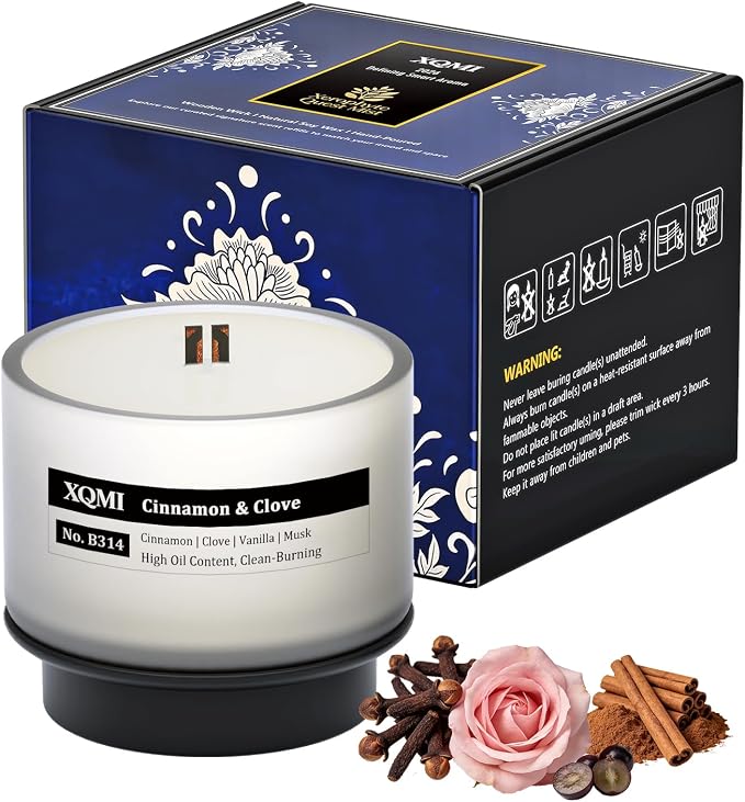 Scented Candle Set, Women Candles Gifts Valentine's Day Gift, Soy Wax Lasting 35H, for Home Decor Aromatherapy Candle Set,Cinnamon, Nutmeg, Vanilla, Sandalwood