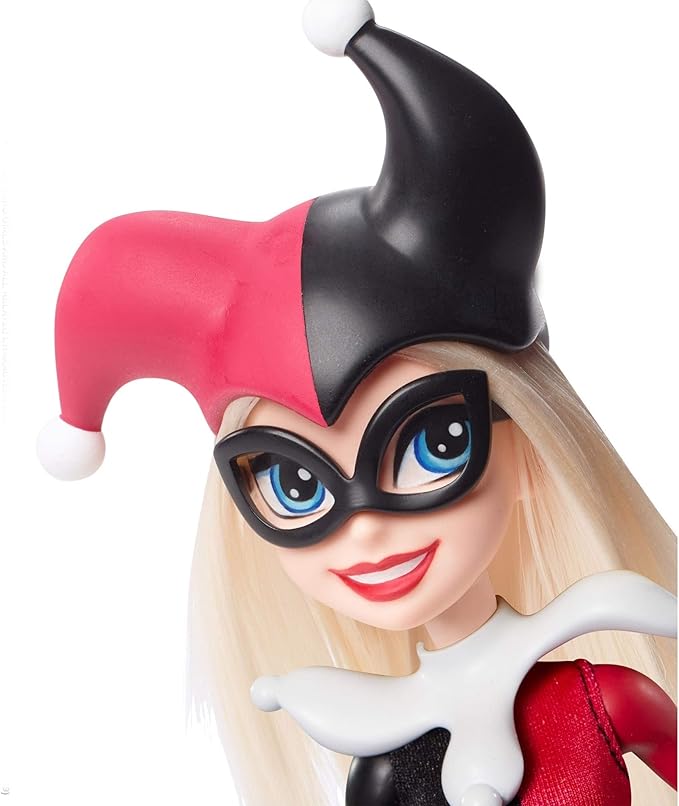 DC Super Hero Girls Harley Quinn Action Doll (~11.5 inch) with Removable Accessories, Wearing Iconic Outfit with True-to-Show Details, Great Gift for 6 – 8 Year Olds