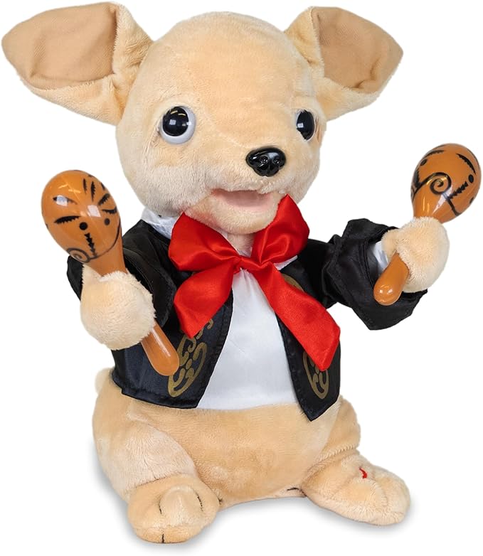 Cuddle Barn Chuey Bamba 12" Singing Chihuahua Animated Plush Toy, Shakes Maracas to La Bamba