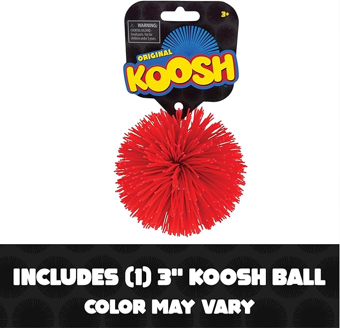 Koosh Original Classic - 3 inch Classic & Retro Toys for Ages 3 to 11, Red, Orange, Yellow, Green, Blue, Purple