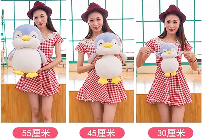 12 Inch Plush Penguin Stuffed Animal Hugging Pillow with Smile Face - Cuddly Penguin Plushie Toy for Kids and Lovers - Perfect for Birthdays, Valentine's, Christmas