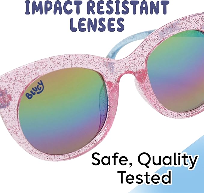 Bluey Toddler Sunglasses - Arkaid Bluey Cateye with Comfortable UV-Protective Bluey Sunglasses Toddler Size w/t Soft Case