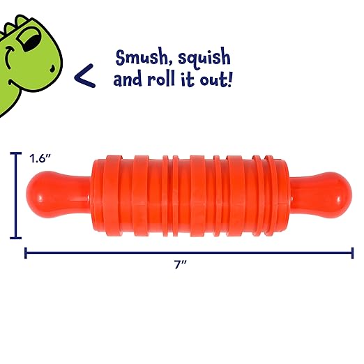 Ready 2 Learn Paint and Dough Texture Rollers | Set of 4 | Patterned Rolling Pins for Kids | Play Dough Accessories and Art Tools