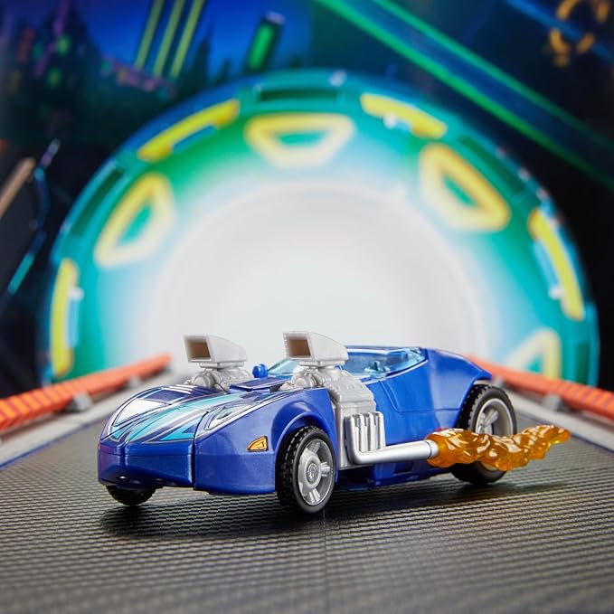 TRANSFORMERS Collaborative Hot Wheels x Twin Mill, Deluxe Class 5-Inch Robot Action Figure Converts to Racecar, Car Toys for Ages 8+