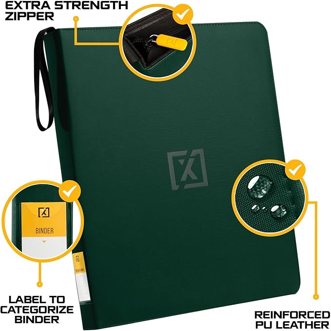 X PRO Top Load Card Binder - Compatible with Top-loading Card Cases - Fits 252 | 20 Premium Loaders Included | 9-Pocket Ringless Double-Sided Pages | Storage for TCG & Sports Cards