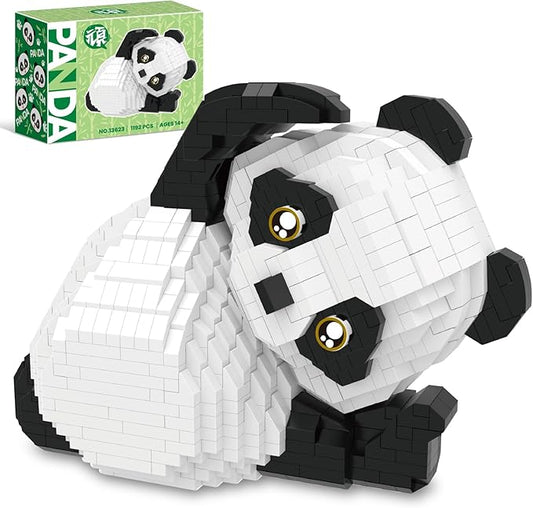Panda Micro Mini Building Toy Bricks for Adults, 1192 PCS Mini Building Blocks Animals Sets for Goodie Bags, Party Favors for Boys Girls 12+ 14+, Christmas Birthday Gift for Kids, Carnival Prizes