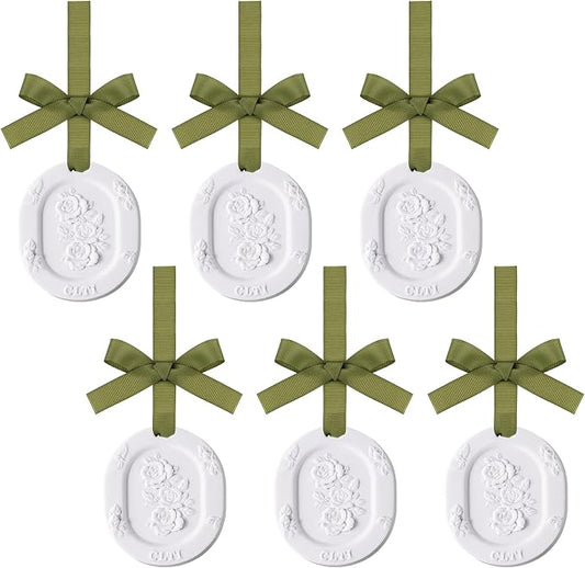 6 Pcs Passive Diffusers for Essential Oils 6 Aroma Flower Car Passive Essential Oil Diffuser for Room Cars Bathroom Home Office Travel Non Electric Sleep Relieves Stress(Classic,2.7 x 3.3'')