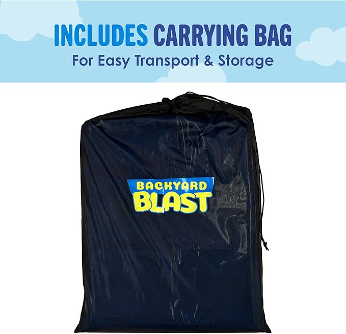 Backyard Blast - 75' X 12' Heavy Duty Waterslide - Includes 2 Riders, Sprinkler, Carrying Bag - Extra Thick to Prevent Tears & Rips - Easy to Assemble