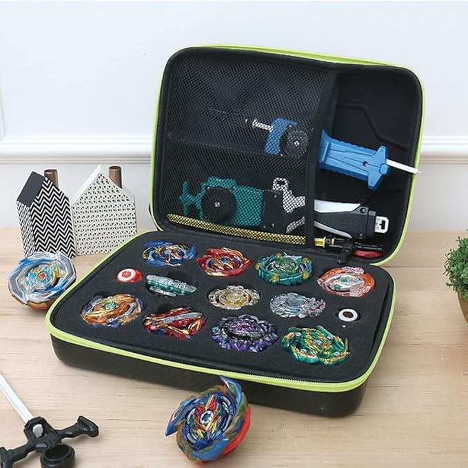 PICCOSURF Battling Tops Soft Carrying Cross Bag Case Storage Organizer with Shoulder Strap for Burst Spinning Tops Launcher Storage Box