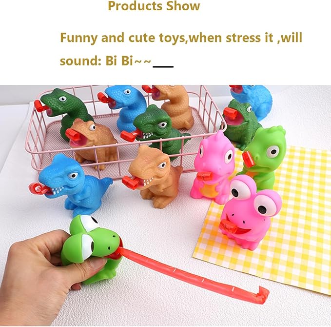 LBKKC Squeeze Stress Frog Toys,Tongue Sticking Out, Birthday Party Favor, Novelty Relief Squeeze Toys Gags Gifts for Kids Adults,Sensory Toy, 2 Pack