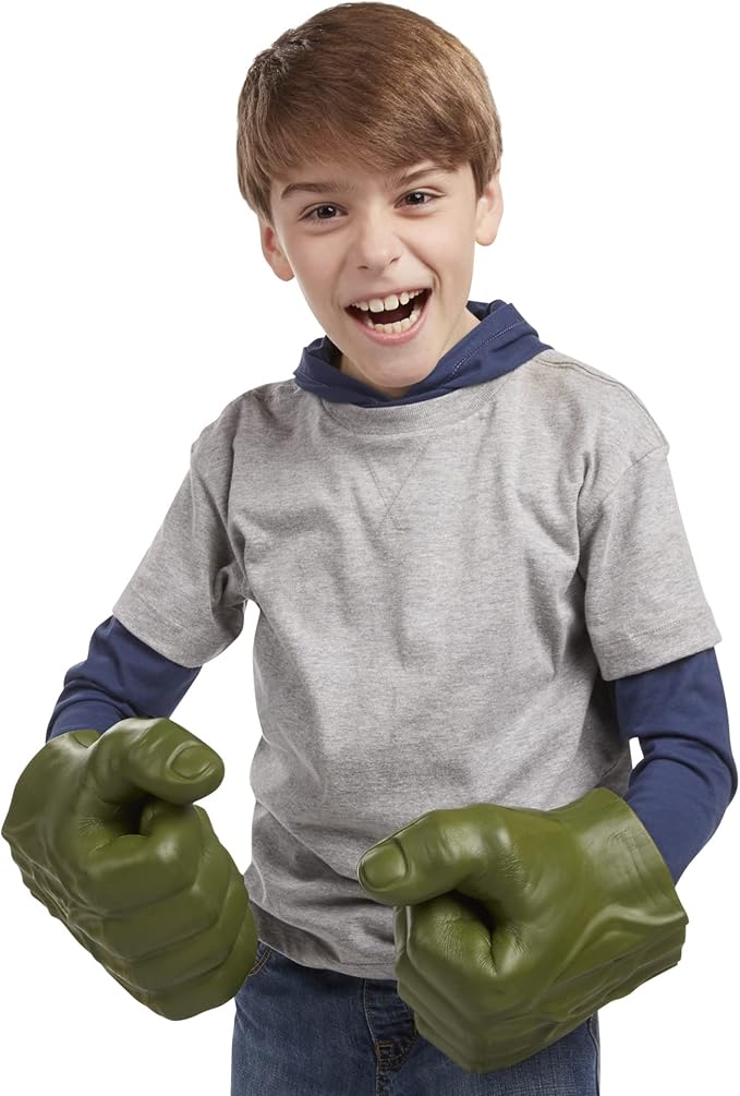 Marvel Avengers Hulk Roleplay Toy, Includes 2 Gamma Grip Fists, Design Inspired by Marvel Comics, for Kids Ages 4 and Up (Amazon Exclusive)