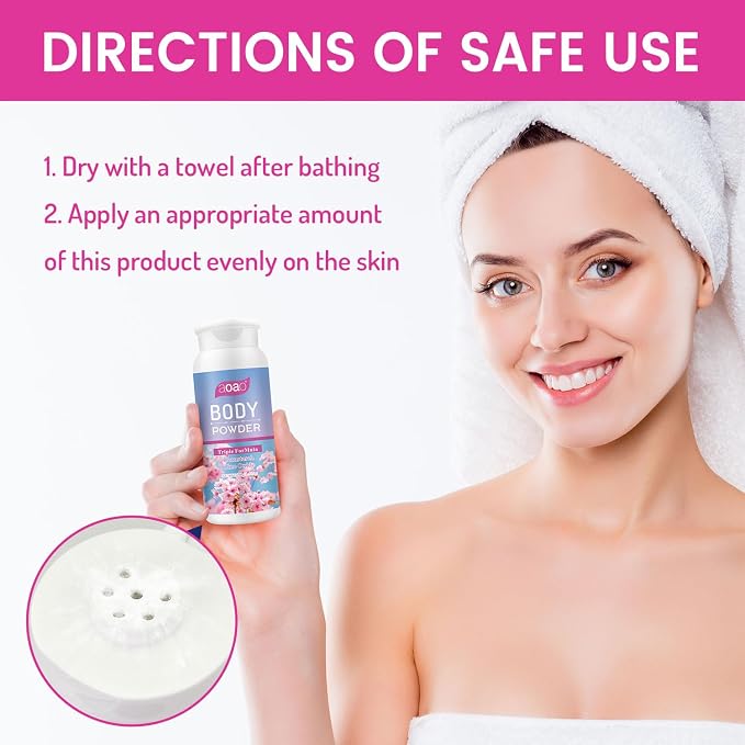AOAO Dusting Powder for Women Fresh, Talc-Free Daily Freshness & Comfort, Triple-Action for Body Dryness, Anti-Chafing & Deodorizing, Multi-use Powder, Value Set Self-Care & Gift for Women, 2-Pack