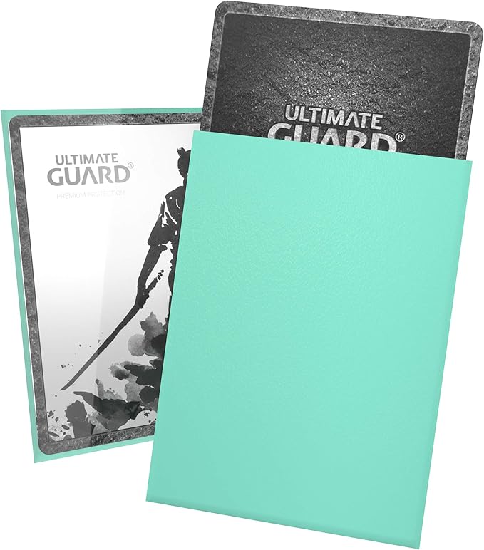 Ultimate Guard Katana Card Sleeves: 100 Standard Size TCG Sleeves, 66 x 91mm, Turquoise Back, Tournament Quality, No PVC & Acid-Free, High Clarity