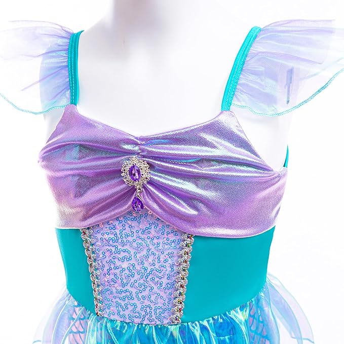 TYHTYM Princess Dress Up for Girls Costume Cosplay Fancy Toddler Halloween Birthday Party Kids