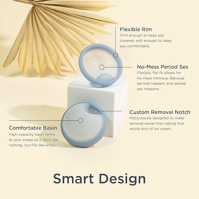 Saalt Menstrual Disc Duo – Reusable Period Disc for 12-Hour Protection – BPA & Latex Free – Easy Removal – Soft, Flexible, and Comfortable