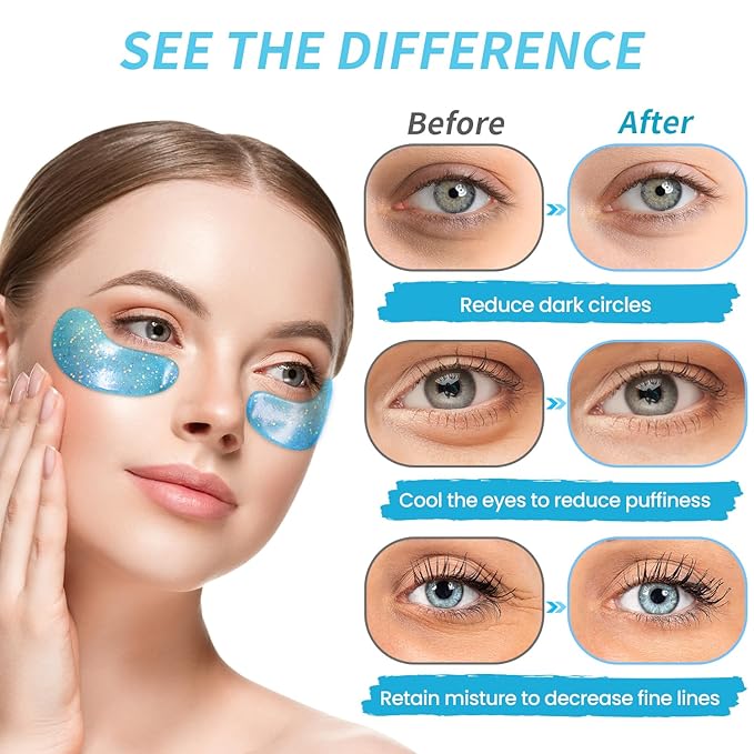 Onespring Eye Masks, Under Eye Patches for Puffiness, Retinol Collagen Eye Gel Pads, Reduce Wrinkles, Eye Bags & Dark circles - Face Mask Skincare, Anti Aging & Moisturizer, 24 Pairs