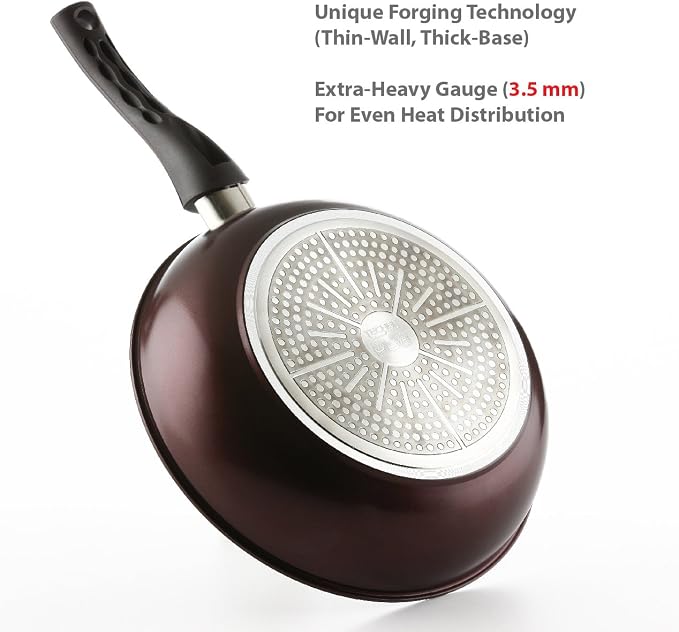 TeChef - Blooming Flower Frying Pan, with Teflon Platinum Non-Stick Coating (PFOA Free) / Ceramic Coated Outside (10 IN (26 cm))