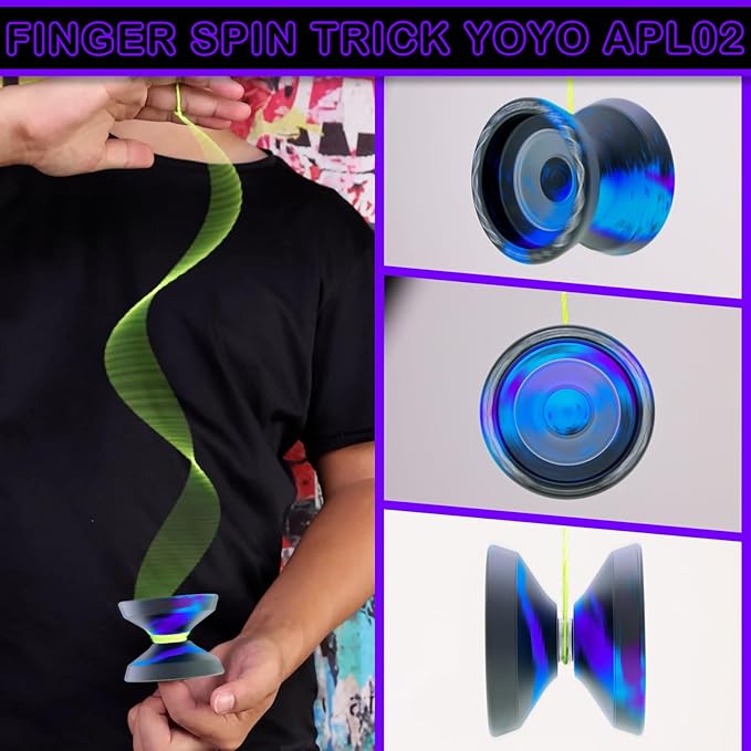 WATIEOBOO Professional Responsive Yoyo for Beginners & Adults - Durable, Extended Spin Time with Glove & 10 Replacement Strings