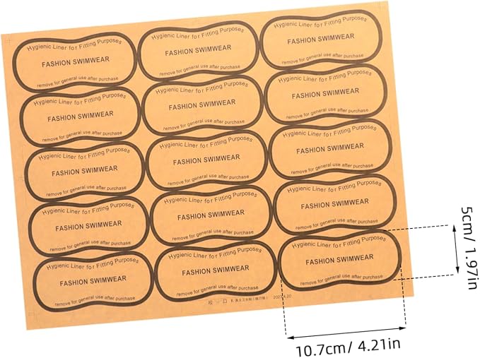 100Pcs Adhesive Protective Stickers for Swimwear and Panty Liners Strong Adhesive Decals for Underpants Smooth Surface Easy Application Material