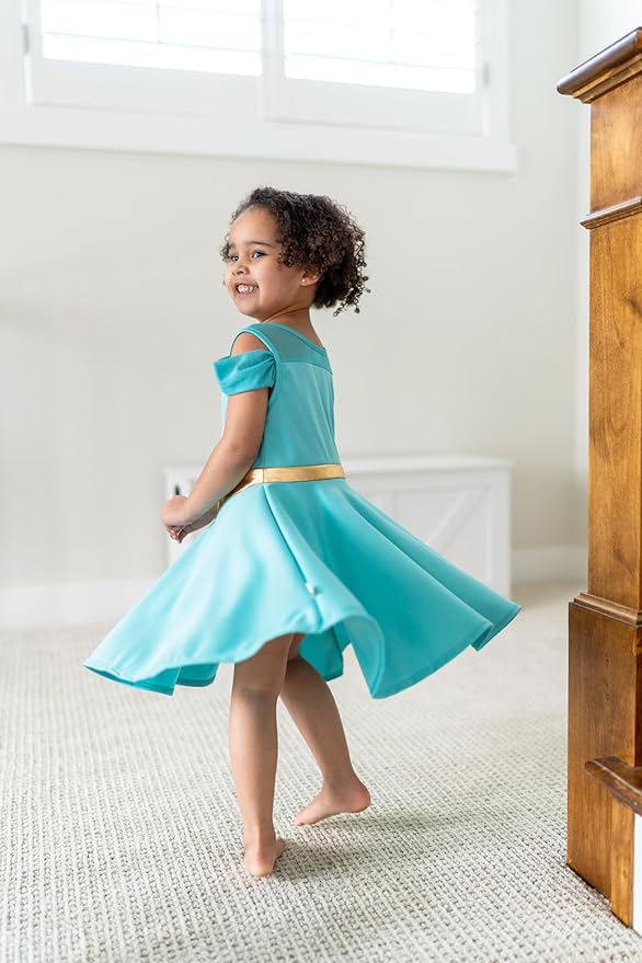 Little Adventures Oasis Princess Twirl Dress Up Costume - Machine Washable Child Pretend Play Party Dress