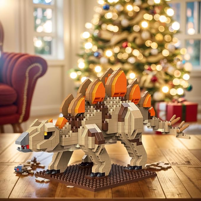 Dinosaur Micro Mini Building Block Sets for Adults, No Compatible with Lego, Building Toys for Home & Office Decor, MOC 3D Creative Model Gifts for Christmas