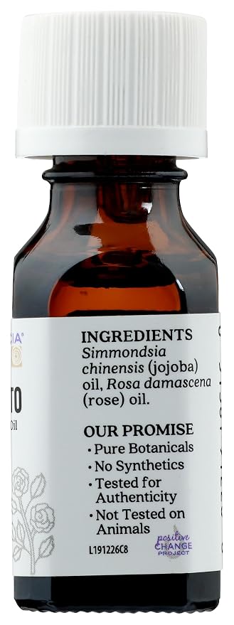 Aura Cacia Rose Otto In Jojoba Oil, 0.5 FZ
