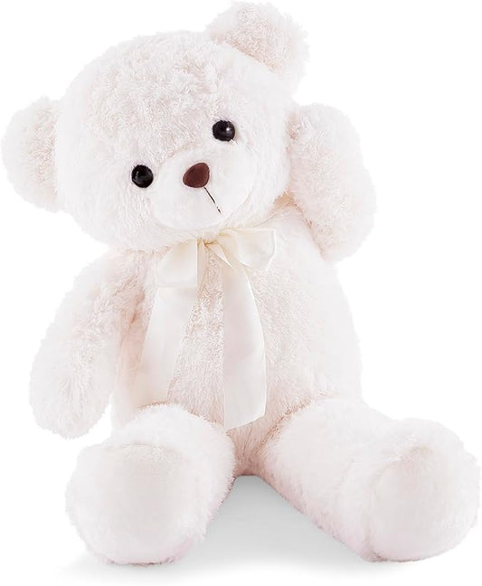 Big Teddy Bear Stuffed Animal 35 inches Giant Stuffed Bear Gift for Girlfriend Children on Birthday, White